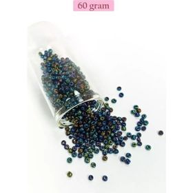 Royaleks BNC210 3 mm 60 gr Lacivert Yeşil 8/0 Dökme Cam Kum Boncuk