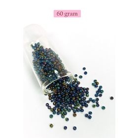 Royaleks BNC210 3 mm 60 gr Lacivert Yeşil 8/0 Dökme Cam Kum Boncuk