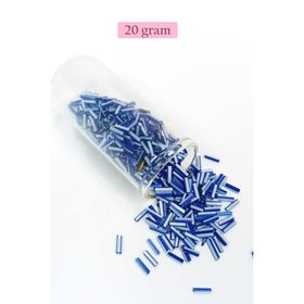 Royaleks BNC236 2 mm 10 mm 20 gr Mavi Beyaz Uzun Boru Kesme Boncuk