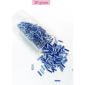Royaleks BNC236 2 mm 10 mm 20 gr Mavi Beyaz Uzun Boru Kesme Boncuk
