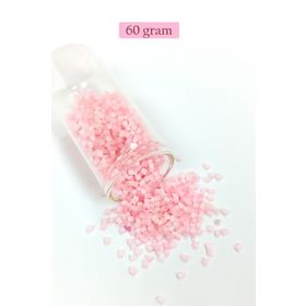 Royaleks BNC398 2 mm 60 gr Şeker Pembe Kesme Cam Boncuk