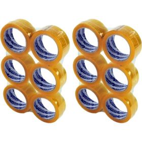 Royaleks Güçlü Yapışkan Yüzey 40 mm 100 m 12 Adet Şeffaf Koli Bandı