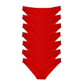 Royaleks Kırmızı 7 Adet Süper Eko Set Likralı Kadın Slip Külot