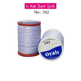 Royaleks No: 342 Oyalı 4 Kat Suni İpek İğne Oyası Boncuk İpi