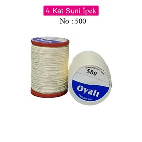 Royaleks No: 500 Oyalı 4 Kat Suni İpek İğne Oyası Boncuk İpi
