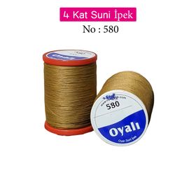 Royaleks No: 580 Oyalı 4 Kat Suni İpek İğne Oyası Boncuk İpi