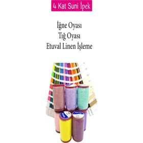 Royaleks No: 69 Oyalı 4 Kat Suni İpek İğne Oyası Boncuk İpi