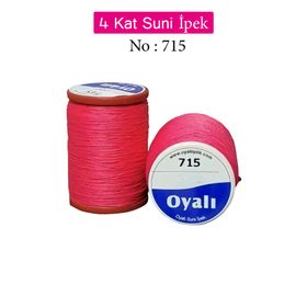 Royaleks No: 715 Oyalı 4 Kat Suni İpek İğne Oyası Boncuk İpi