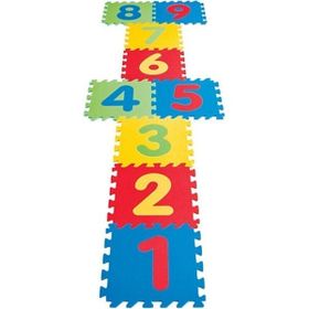Royaleks RYL-1HMAD2098 Büyük Boy Rakamlı Sayılı Sünger Yapılı 9 Parça Oyun Karosu Yer Matı Puzzle Yapboz
