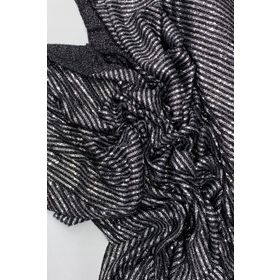 Royaleks RYL-MNF3003-01 Abiye Nişan Düğün Siyah Sakallı Çizgili Pullu Payet Kumaş