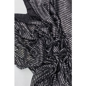 Royaleks RYL-MNF3003-01 Abiye Nişan Düğün Siyah Sakallı Çizgili Pullu Payet Kumaş