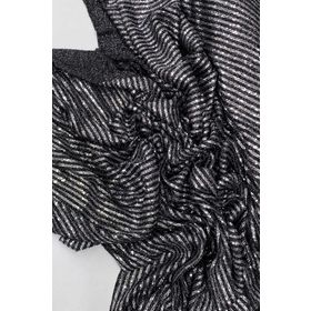 Royaleks RYL-MNF3003-01 Abiye Nişan Düğün Siyah Sakallı Çizgili Pullu Payet Kumaş