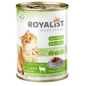 Royalist 400 gr Kuzu Etli Gravy Soslu Yetişkin Kedi Konservesi