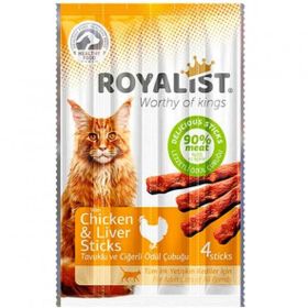 Royalist 4x20 gr Tavuklu ve Ciğerli Sticks Kedi Ödül Maması