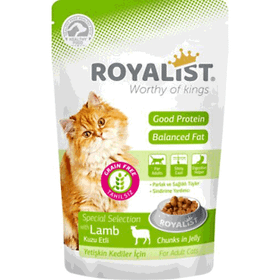 Royalist Kuzu Etli Jelly Konserve Yetişkin Özel İçerik 85 gr Kedi Maması