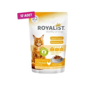 Royalist Tahılsız Tavuklu Pouch Jöleli 12x85 GR Yetişkin Kedi Konservesi