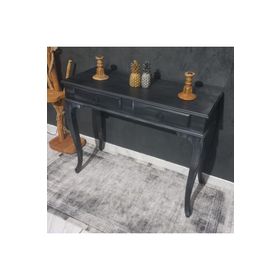 Roys Ahşap 100 cm Çekmeceli Siyah Eskitme Dresuar