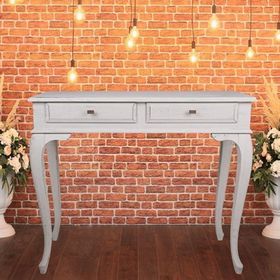 Roys Ahşap 120 cm Çekmeceli Gri Eskitme Dresuar