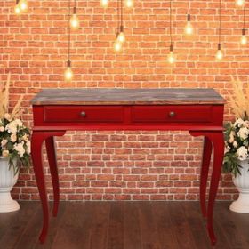Roys Ahşap 120 cm Çekmeceli Kırmızı Ceviz Dresuar