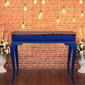 Roys Ahşap 120 cm Çekmeceli Lacivert Ceviz Dresuar