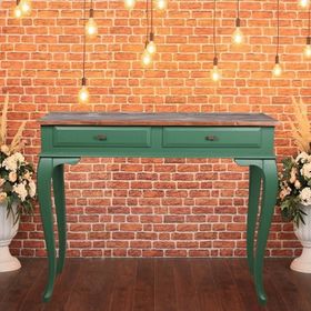 Roys Ahşap 120 cm Çekmeceli Yeşil Ceviz Dresuar
