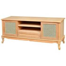 Roys Ahşap 4558 Masif Ham 140 cm Lükens Hasırlı Tv Ünitesi