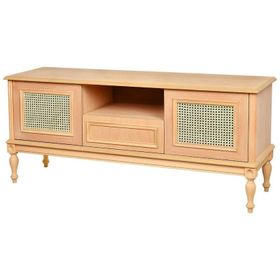 Roys Ahşap 4567 Masif Ham 150 cm Madalyon Hasırlı Tv Ünitesi