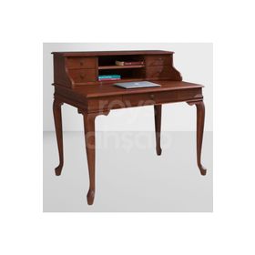 Roys Ahşap 5216 110x70x103 cm Çekmeceli Lükens Raflı Ceviz Ofis Çalışma Masası