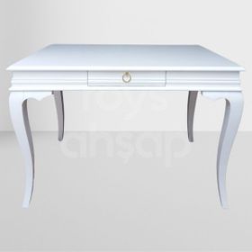 Roys Ahşap 5231 Beyaz 110 cm Çekmeceli Rustik Ofis Çalışma Masası