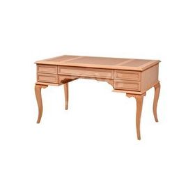 Roys Ahşap 5247 Masif Ham 140 cm Kahverengi Rustik Çizgi Derili Çalışma Masası