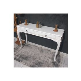 Roys Ahşap 9002 White Grey 120 cm Eskitme Oymalı Çekmeceli Ahşap Dresuar