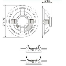 RS Audio QUE 5L 15 cm 6-10W 100V Alçıpan Tavan Hoparlör