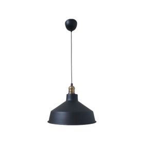 Rsylight 30 cm Retro Metal Siyah Dekoratif Eskitme Duylu Kafe Siyah İçi Gold Mutfak Avize
