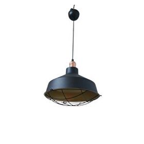 Rsylight 30 cm Retro Metal Siyah Dekoratif Eskitme Duylu Kafe Siyah İçi Gold Mutfak Avize