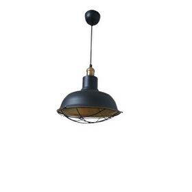 Rsylight 30 cm Retro Metal Siyah Dekoratif Eskitme Duylu Kafe Siyah İçi Gold Mutfak Avize