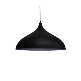 Rsylight 43 cm Retro Metal Sarkıt Rustik Tekli Sarkıt Siyah İçi Siyah Avize