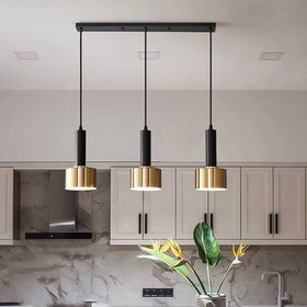 Rsylight 60 cm Retro Metal Dekoratif Metal 3'lü Masa Üstü Sıralı Sarkıt Avize