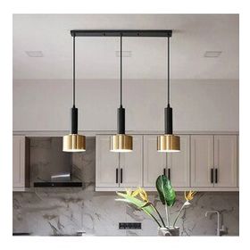 Rsylight 60 cm Retro Metal Dekoratif Metal 3'lü Masa Üstü Sıralı Sarkıt Avize