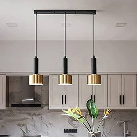 Rsylight 60 cm Retro Metal Dekoratif Metal 3'lü Masa Üstü Sıralı Sarkıt Avize