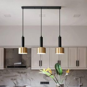 Rsylight 60 cm Retro Metal Dekoratif Metal 3'lü Masa Üstü Sıralı Sarkıt Avize