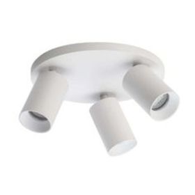 Rsylight Metal Hareketli Modern Beyaz 3'lü Gün Işığı Ampullü Led Spot Avize