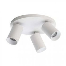Rsylight Metal Hareketli Modern Beyaz 3'lü Gün Işığı Ampullü Led Spot Avize
