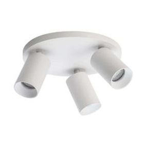 Rsylight Metal Hareketli Modern Beyaz 3'lü Gün Işığı Ampullü Led Spot Avize