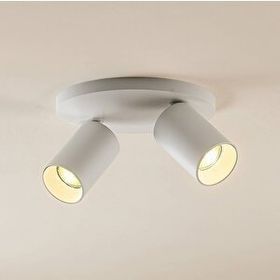 Rsylight Metal Modern Spor Beyaz Mafsallı Beyaz Ampullü Led Spot Avize