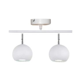 Rsylight Metal Modern Spor Beyaz Mafsallı Beyaz Ampullü Led Spot Avize