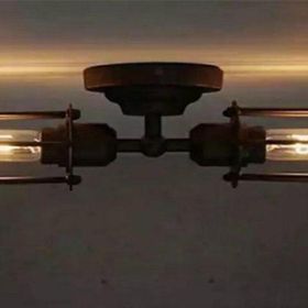 Rsylight Retro Dekoratif Rustik Siyah Tavan ve Duvar Aplik Armatür Avize