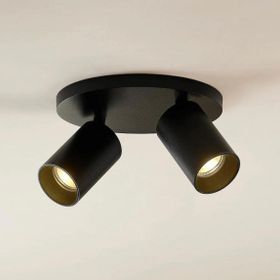 Rsylight Retro Metal 2'li Hareketli Beyaz Led Ampullü Spot Led Avize