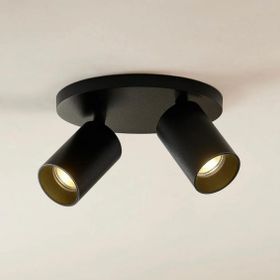Rsylight Retro Metal 2'li Hareketli Beyaz Led Ampullü Spot Led Avize