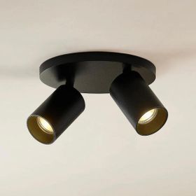 Rsylight Retro Metal 2'li Hareketli Beyaz Led Ampullü Spot Led Avize