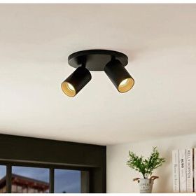 Rsylight Retro Metal 2'li Hareketli Gün Işığı Ampullü Spot Led Avize